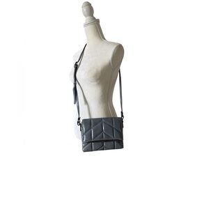Patricia Nash Gray Quilted Crossbody Bag
